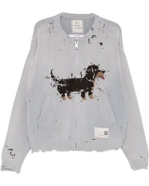 Maison Mihara Yasuhiro Jacquard-Cardigan Im Distressed-Look - Grau