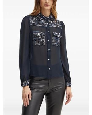Morgan Buttoned Chest-Pocket Shirt - Blue