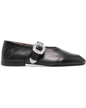 Wales Bonner Buckle-Detail Ballet Flats - Black