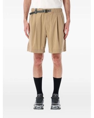 and wander Pleated Belted Shorts - Natural