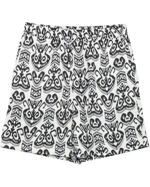 Low Brand Printed Shorts - White