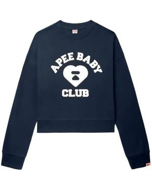 A Bathing Ape Logo Print Knitwear - Blue