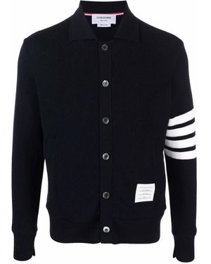 Thom Browne Kaschmircardigan Mit Streifen - Blau
