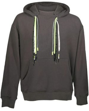 Mostly Heard Rarely Seen Panelled Long-Sleeve Hoodie - Grey
