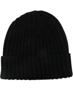 Dell'Oglio Ribbed Beanie - Black