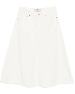 PT Torino Lory A-Line Midi Skirt - White