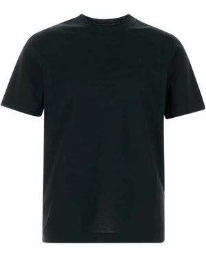 Canali Cotton Crew-Neck T-Shirt - Black