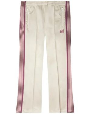 Needles Embroidered-Logo Pants - White