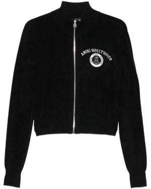 Amiri Logo-Embroidered Cardigan - Black