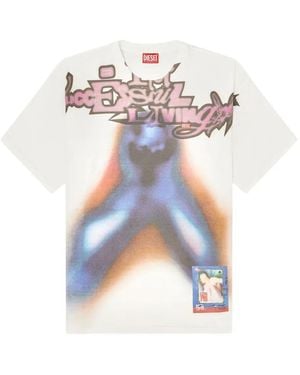 DIESEL T-Boxt-V13 T-Shirt mit Print - Weiß