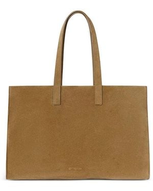 GIMAGUAS Large Leather Shopper Bag - Natural