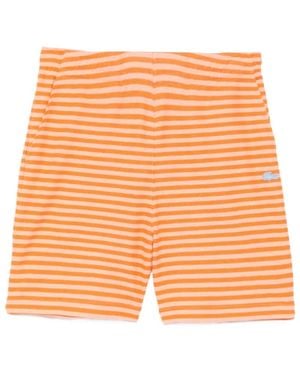 Lacoste Horizontal Striped Poplin Shorts - Orange