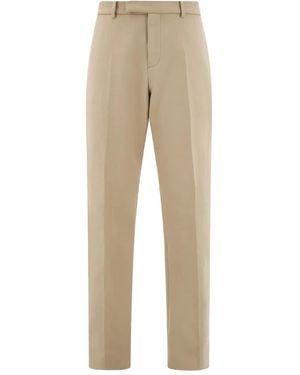 Ferragamo Belted Crease Chinos - Natural