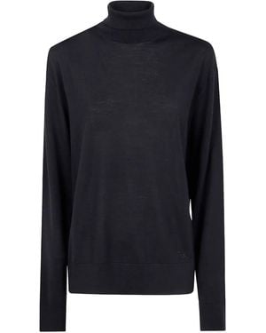Laneus Turtleneck Merino-Wool Jumper - Blue