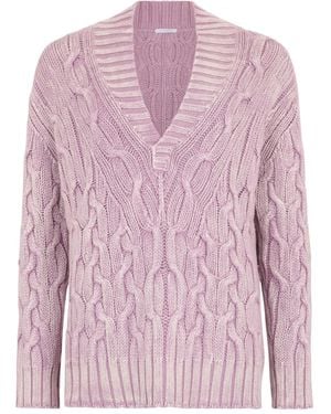 Malo Jersey con cuello en V - Rosa