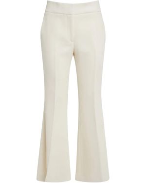 Gabriela Hearst Marsh Flared Trousers Ivory Crepe - Natural