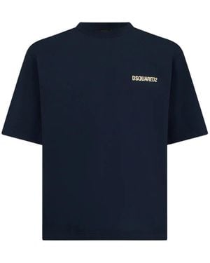 DSquared² Logo-Print T-Shirt - Blue