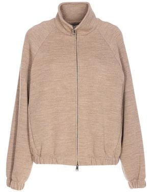 Max Mara Sweat À Fermeture Zippée - Neutre