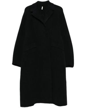 Boboutic Notched-Lapels Single-Breasted Coat - Black