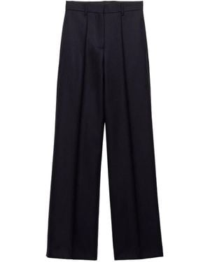 Prada Fischgräten-Hose mit Triangel-Logo - Blau