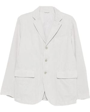 Aspesi Corduroy Single-Breasted Blazer - White