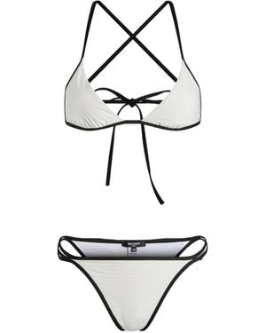 Balmain Monogram Lycra Swimsuit - White