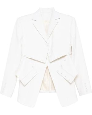 ROKH Sakko im Deconstructed-Look - Weiß