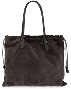 Jimmy Choo Tote Bag Aus Wildleder Mit Kordelzug - Schwarz