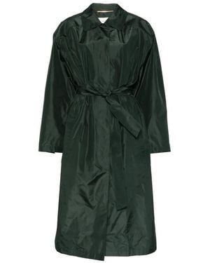Saint Laurent Tie-Belt Trench Coat - Green
