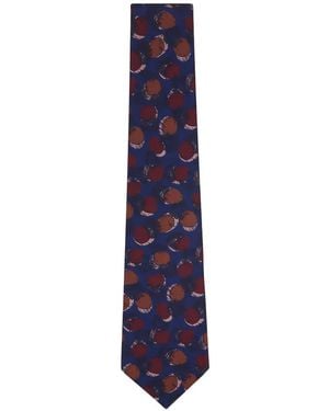 Kiton Polka-Dot Tie - Blue