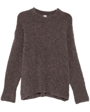 Private 0204 Jersey De Bouclé Con Cuello Redondo - Marrón