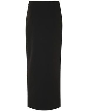FEDERICA TOSI Cady Front-Slit Midi Skirt - Black