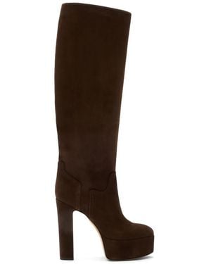 Casadei Patty Platform Boots - Brown
