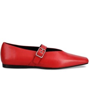Vagabond Shoemakers Wioletta Buckle-Strap Ballet Flats - Red