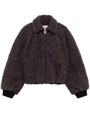 MSGM Bomber Bouclé - Nero