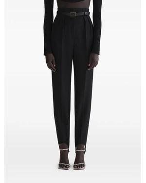 Mugler Stirrup Pleated Trousers - Black