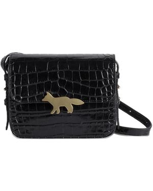 Maison Kitsuné Borsa A Tracolla Goffrata - Nero
