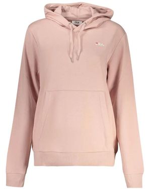 Fila Logo-Patch Drawstring Hoodie - Pink