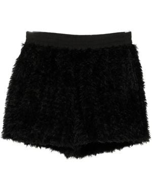 Walter Van Beirendonck Pile-Texture Shorts - Black