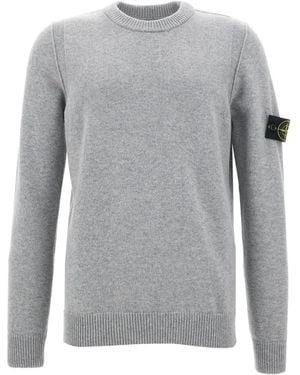 Stone Island ロゴバッジ セーター - グレー