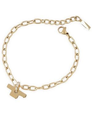 Trussardi Bracelet Chaîne À Breloques - Metallic