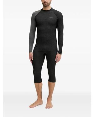 Viking Mounti Ski Base Layers Top And Pants Set - Black