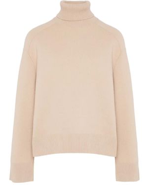 Yves Salomon Roll-neck Knit Sweater - ナチュラル