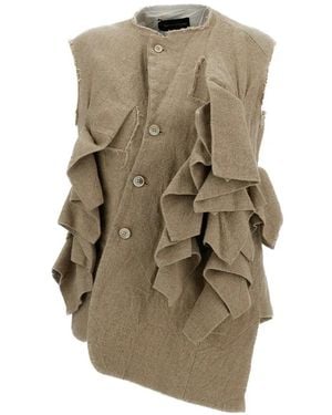 Comme des Garçons Ruffled Vest - Natural