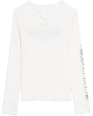 Zadig & Voltaire Monastir Henley Long-Sleeve T-Shirt - White