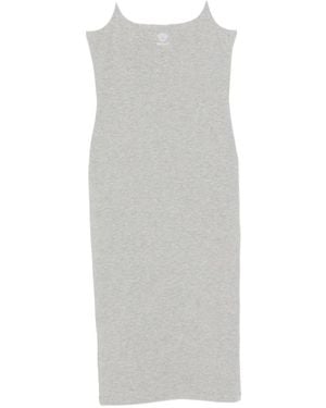 Versace Logo-Embroidered Midi Dress - White