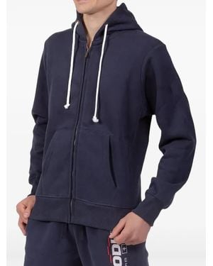 PODHIO Zip-Up Hooded Sweatshirt - Blue