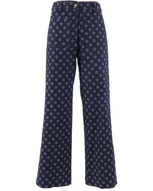 Shirtaporter Vaqueros con estampado floral - Azul