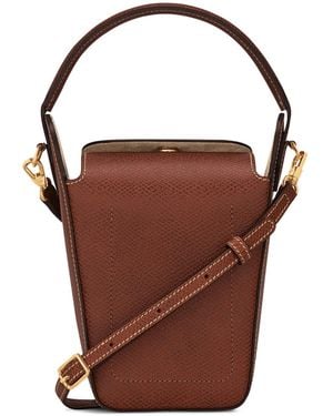 Longchamp Mini Épure Pop Corn Bucket Bag - Brown