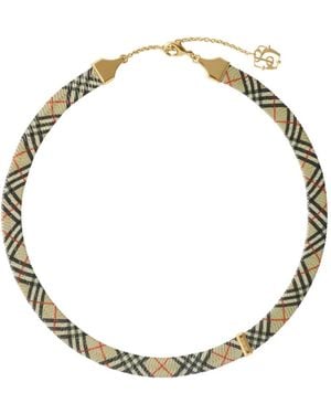 Burberry Karierte Halskette - Mettallic